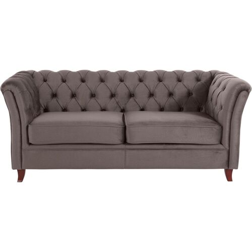 Home Affaire Chesterfield-Sofa HOME AFFAIRE „Reims“ Sofas Gr. B/H/T: 180 cm x 76 cm x 88 cm, Samtoptik, braun Chesterfieldsofas mit echter Chesterfield-Knopfheftung, hochwertige Verarbeitung