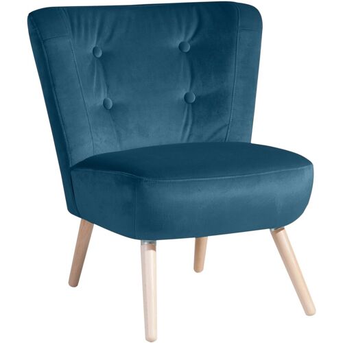 Max Winzer Sessel MAX WINZER „Nikki“ Gr. Samtvelours, B/H/T: 72 cm x 80 cm x 67 cm, blau (petrol) Einzelsessel Sessel