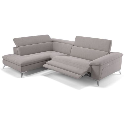 SOFANELLA Stella Eckcouch Ecksofa Stoff Designersofa – Hellgrau