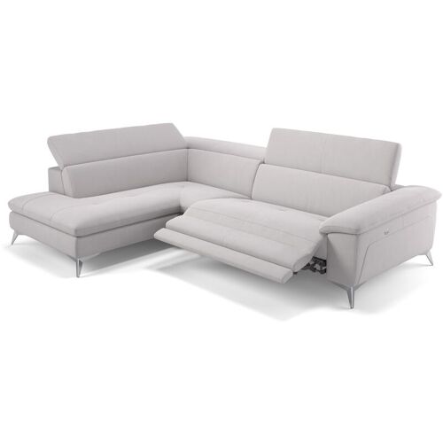 SOFANELLA Stella Eckcouch Ecksofa Stoff Designersofa – Weiß