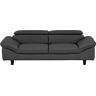 3-Sitzer HOME AFFAIRE "Pilot" Sofas Gr. B/T: 218 cm x 108 cm, Microfaser, grau (anthracite) 3-Sitzer Sofas Dreisitzer mit Kopfteilverstellung