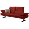 2-Sitzer W.SCHILLIG "broadway" Sofas Gr. B/H/T: 216 cm x 94 cm x 96 cm, Stoff S37, Longchair links, mit Sitztiefenverstellung-ohne Kopfteilverstellung-ohne Seitenteilverstellung, rot (marsala s37) 2-Sitzer Sofas Sitztiefenverstellung, Kopfteil- & Seitente