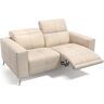 sofanella 2-Sitzer Couch MARBELLA Ledersofa 180x111x81cm Beige