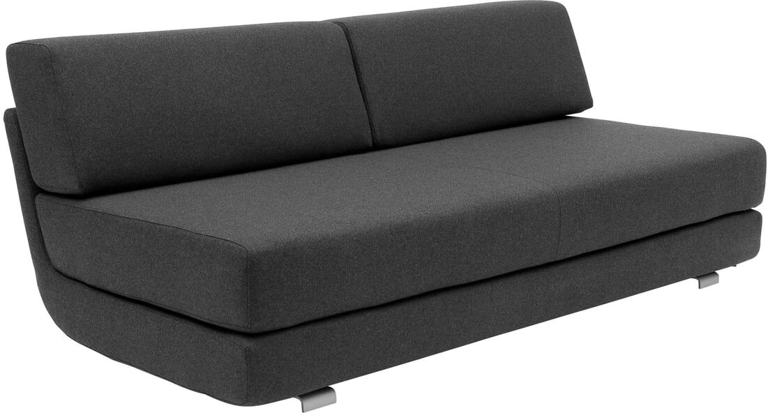 Softline - Lounge 3-er Schlafsofa, Filz Melange anthrazit (610)