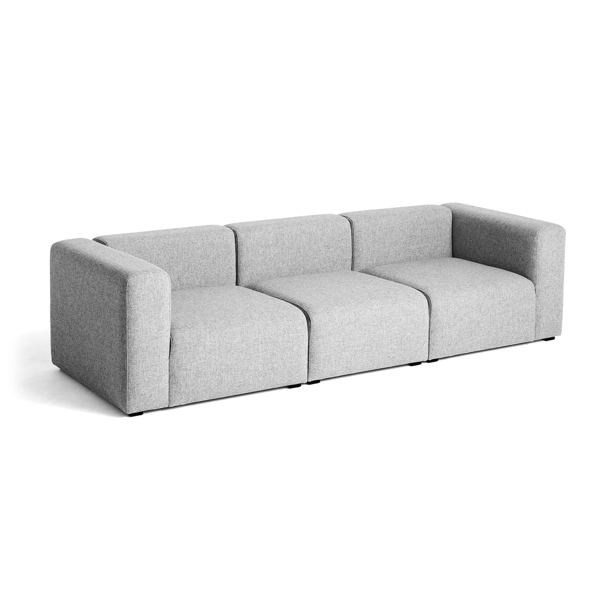 HAY - Mags Sofa 3-Sitzer, Kombination 1, grau (Hallingdal 130)