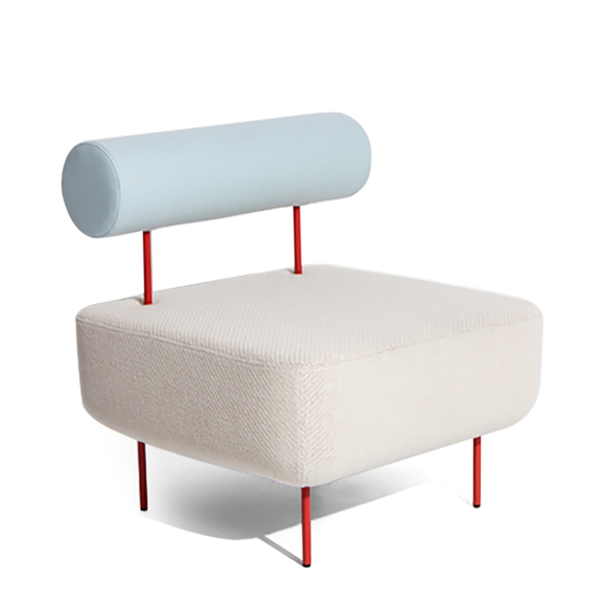 Petite Friture - Hoff Sessel, Gestell: rot (RAL 3016), Sitz: Kvadrat Coda 103 / Lehne: Hero 901