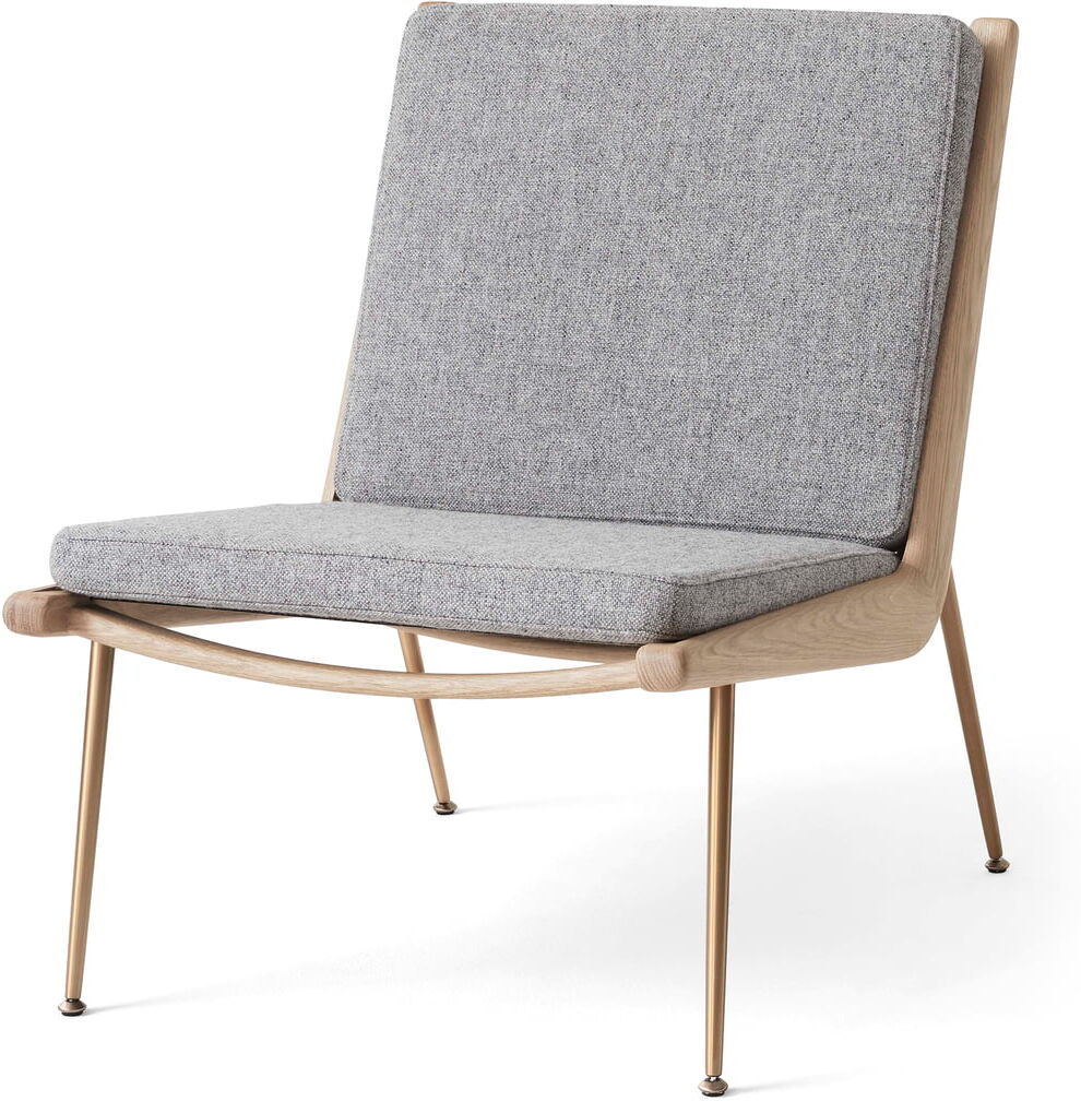 &tradition - Boomerang HM1 Loungechair, Eiche weiß geölt / Hallingdal 130