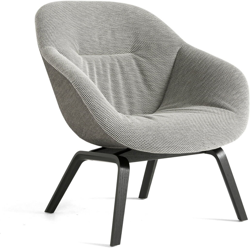 HAY - About A Lounge Chair AAL 83 Soft Duo, schwarz /  Dot 1682 02 Bianconero / Remix 152