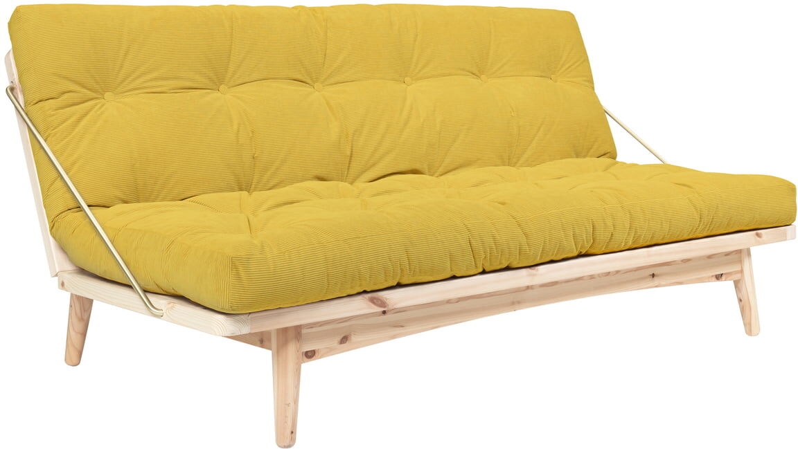 KARUP Design - Folk Schlafsofa 130 cm, Kiefer klar lackiert / Cord honey (514)