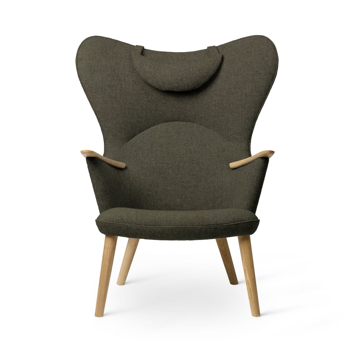 Carl Hansen - CH78 Mama Bear Lounge Chair, Eiche geölt / Fiord 0961