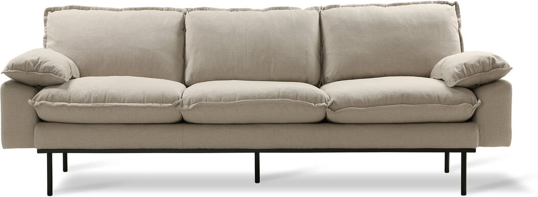 HKliving - Retro Sofa, 3-Sitzer, beige