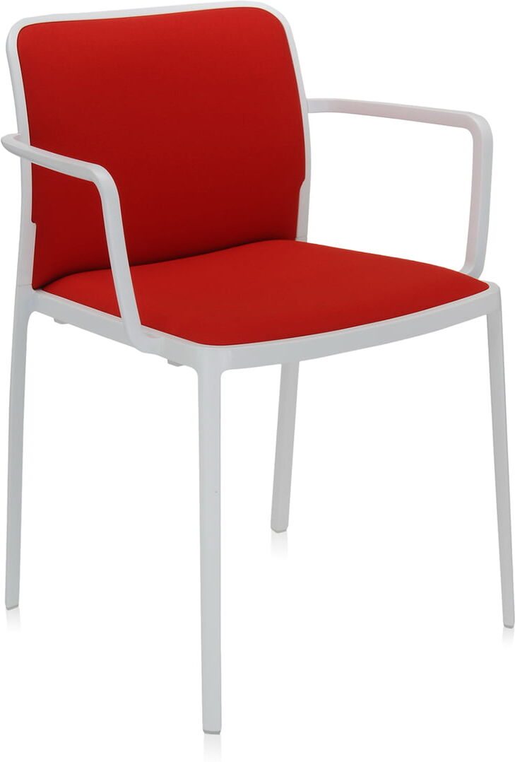 Kartell - Audrey Soft Armlehnstuhl, weiß / rot