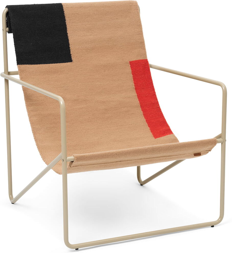 ferm LIVING - Desert Lounge Chair, cashmere / block