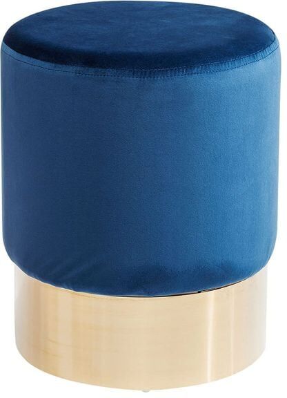 KARE Cherry Blau Brass Hocker Ø35cm Blau