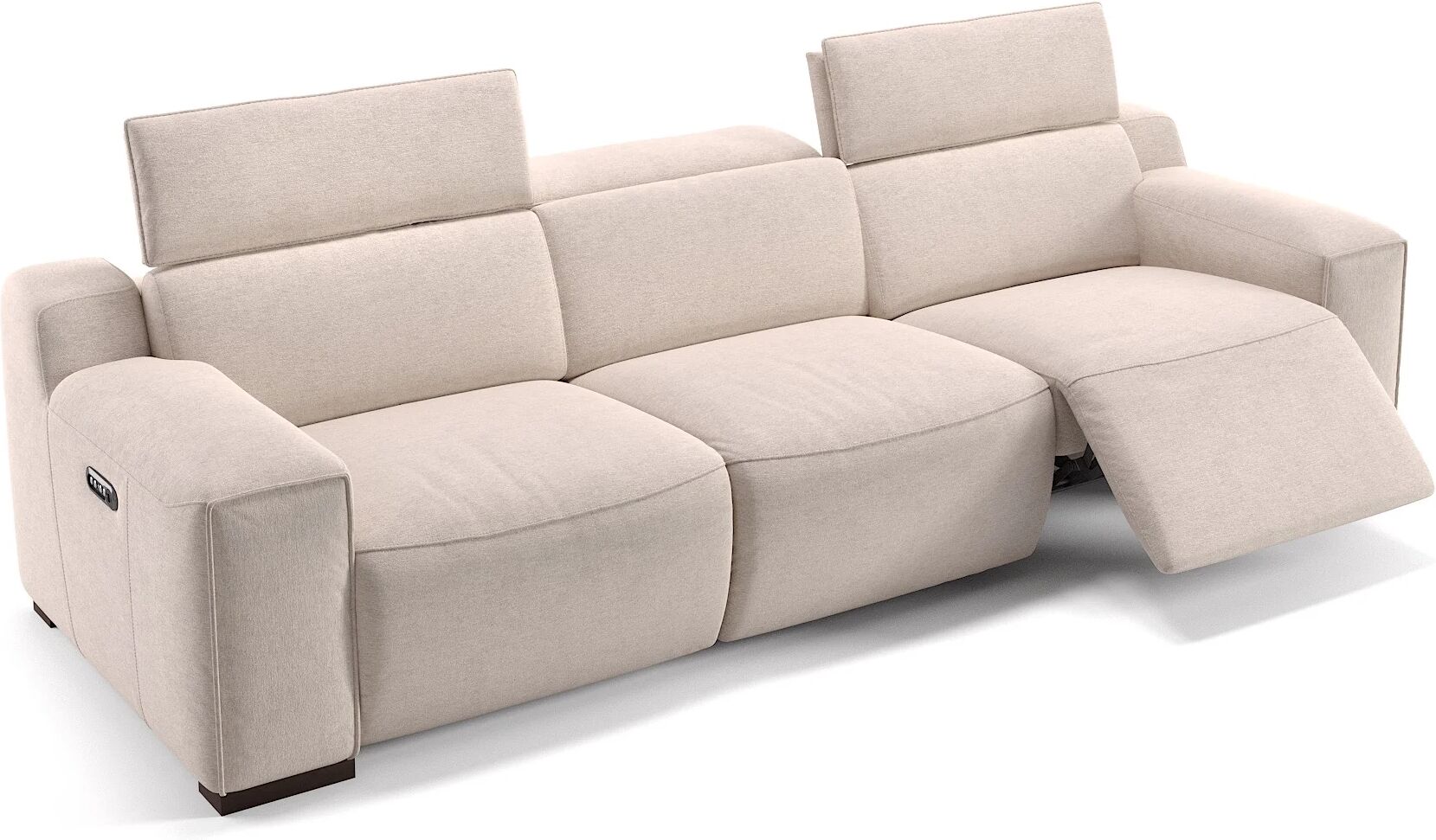 sofanella Stoff 3-Sitzer XXL LORETO Relax Sofa Couch 279x76x104 Grau