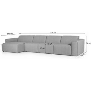 sofa.dk Manhattan   3-personers med chaiselong Latte