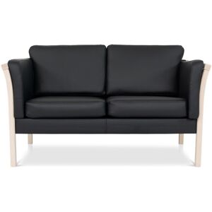 Dragør 2 pers. sofa - Sort bonded læder