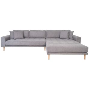 Torino Lounge Sofa lysegrå stof højrevendt
