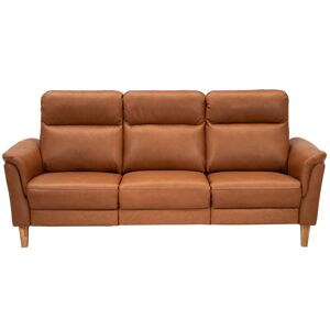 Sæby 3 pers sofa Cognac Lædersofa