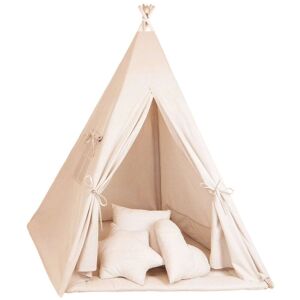 Totsy Baby Tipitelt til børn Legetelt Tippi børnetelt Børneværelse Tipi indianertelt Outdoor Indoor Model 2 med legemåtte og 3 puder abrikosfarve