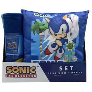 SEGA Sonic the Hedgehog polar tæppe fleece tæppe + pude set