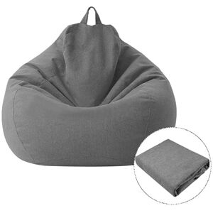 Shoppo Marte Lazy Sofa Bean Bag Chair Fabric Cover, Size:100 x 120cm(Dark Gray)