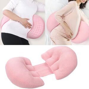 shopnbutik Pregnant Waist Support Cotton Pillow Side Sleepers Cushion Removable and Washable Abdomen Pillow(Pink)