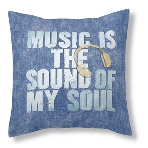 GreatTiger Cushion cover Alexandra House Living Music is the sound of my soul 50 x 50 cm
