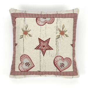 GreatTiger Cushion cover Alexandra House Living Star & Hearts Multicolour 42 x 42 cm