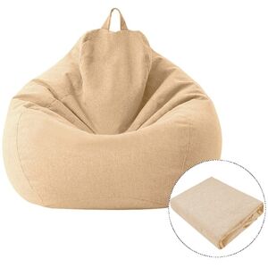 shopnbutik Lazy Sofa Bean Bag Chair Fabric Cover, Size:100 x 120cm(Khaki)