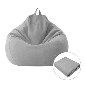 shopnbutik Lazy Sofa Bean Bag Chair Fabric Cover, Size:100 x 120cm(Light Gray)