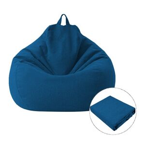 shopnbutik Lazy Sofa Bean Bag Chair Fabric Cover, Size: 70x80cm(Blue)