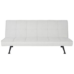 Beliani Sovesofa Lysegrå Polyester 3 Personers Moderne Blød Sofa Sofaseng Tre Personers Designsofa til Værelse Stofsofa