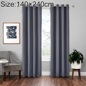 shopnbutik High-precision Curtain Shade Cloth Insulation Solid Curtain, Size: 140×240(Dark Grey)