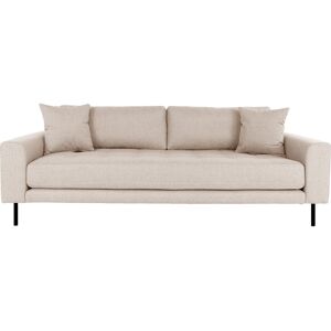 Homeshop Sofa i beige med to puder og sorte stål ben HN1025 - 1301448