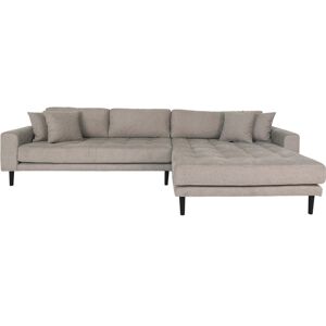 Homeshop Sofa højrevendt i stone med fire puder HN1030 - 1301481