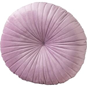 Rund pude Pude Velvet Trim Lille pude til sofa Ensartet farve Stue Seng Gulv 15,7 tommer lys lilla Pillow Light Purple 40cm*8cm