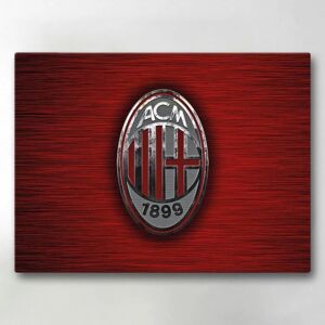 Lærredsbillede / Lærredstryk - AC Milan - 40x30 cm - Lærred Multicolor