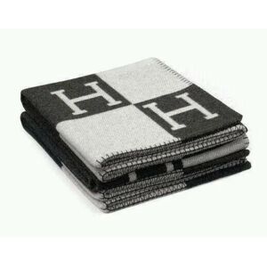 H-filt Kuddar Faux Wool Cashmere Kudde Soffa Pläd filt Sort hvid