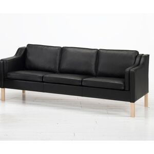 Mogens Hansen MH195 3 Pers Sofa L: 210 cm - Premium Læder / Sort