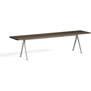 Hay Pyramid Bench 12 L: 190 cm - Beige Steel Base/Smoked Oiled Oak