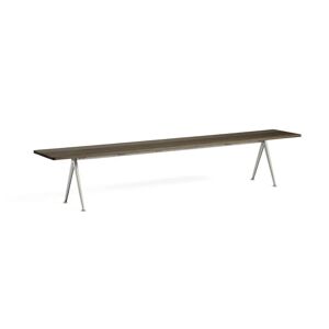 Hay Pyramid Bench 12 L: 250 cm - Beige Steel Base/Smoked Oiled Oak