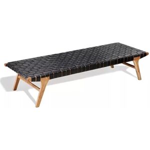 Encoded Daybed 200x70 cm - Teak / Sort Læder