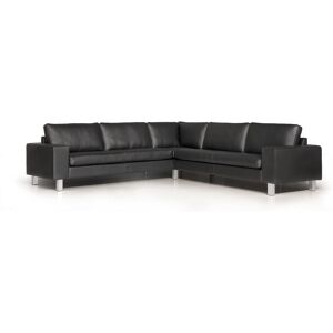 Mogens Hansen MH 221 Hjørnesofa 5 Pers L: 235 cm - Premium Læder / Sort