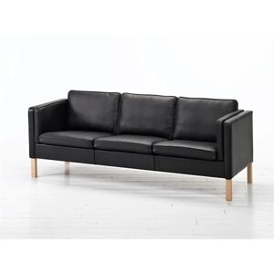 Mogens Hansen MH 212 2,5 Pers Sofa L: 208 cm - Premium Læder / Sort