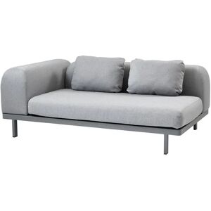 Cane-line Outdoor Spacer 2 Pers. Sofa inkl. Sæde- og Ryghynde L: 180 cm - Light Grey/Light Grey