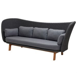 Cane-line Outdoor Peacock Wing 3pers. sofa - Dark Grey