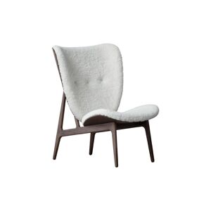 NORR11 Elephant Lounge Chair Sheepskin SH: 38 cm - Dark Smoked Oak/Off-White