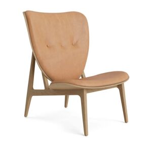 NORR11 Elephant Lounge Chair Leather SH: 38 cm - Natural Oak/Dunes Camel 21004