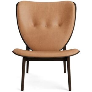 NORR11 Elephant Lounge Chair Leather SH: 38 cm - Dark Smoked Oak/Dunes Camel 21004